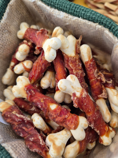 Meat Wrapped Calcium Bones