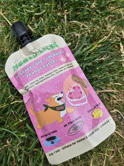 Meaty Licks Flavoured Peanut Butter Squeezy Pouches