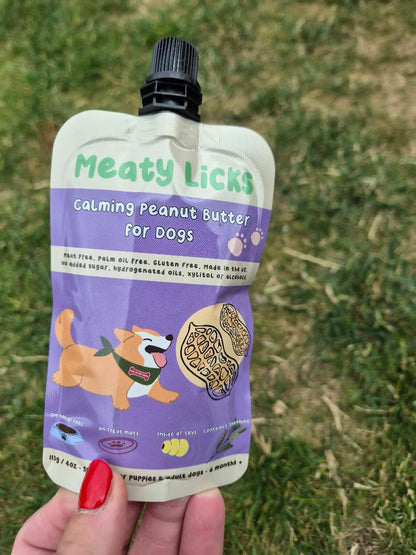 Meaty Licks Flavoured Peanut Butter Squeezy Pouches